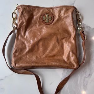 Tory Burch Brown Leather Hobo Bag